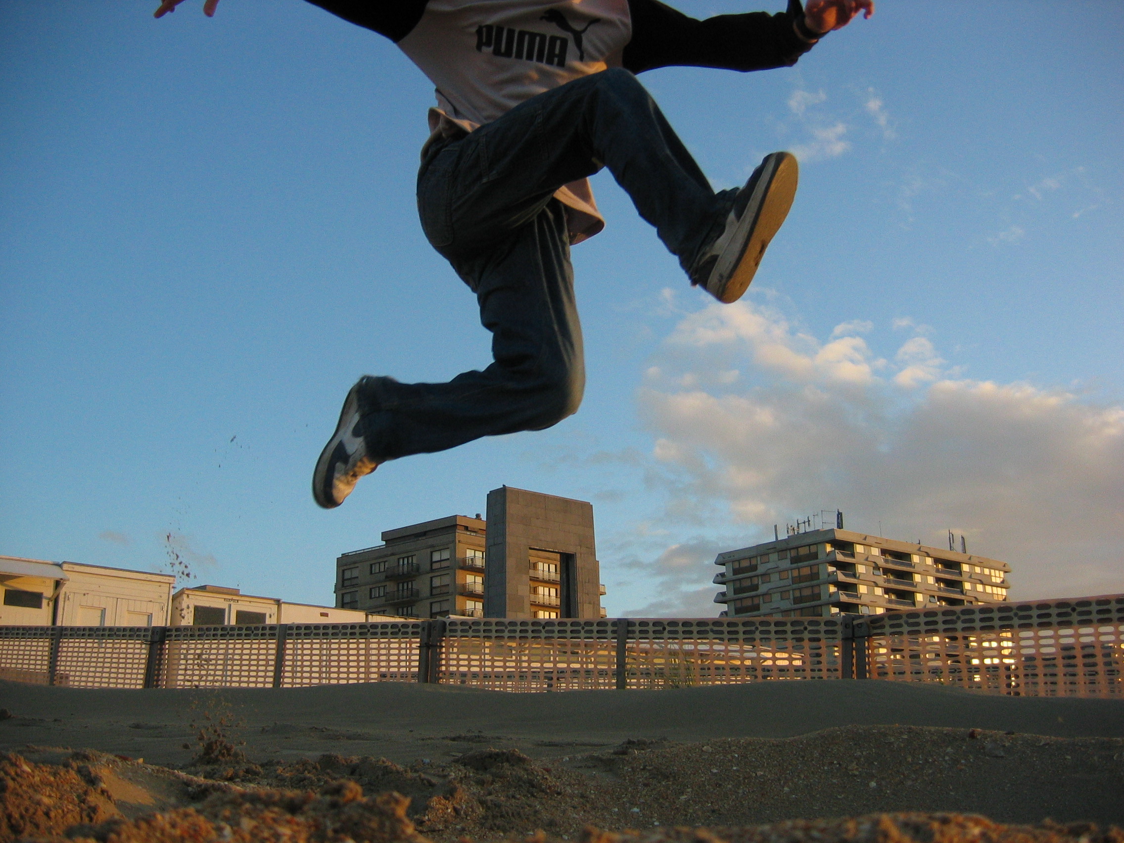 person's legs leaping